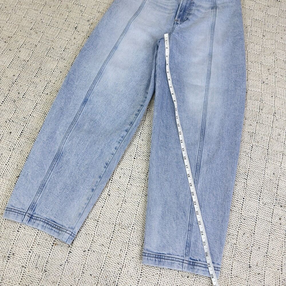 Pistola Blair High Waist Crop Barrel Jeans Size 26 Pristine Light Wash Denim - Picture 11 of 11